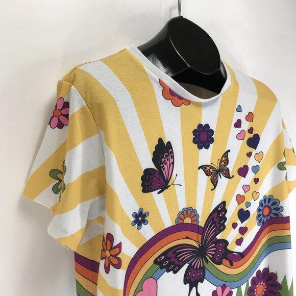 dELiA*s by Dolls Kill Retro Butterfly Collage Print Baby Tee Plus 3X Cropped 90s - Picture 5 of 10